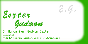 eszter gudmon business card